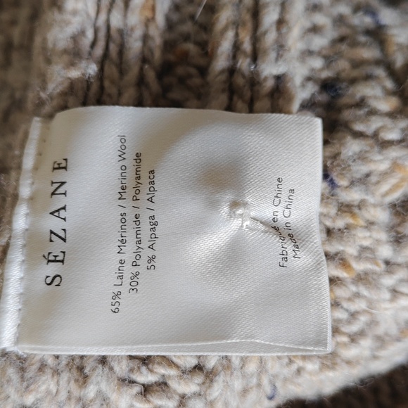 Sezane Andina Cardigan In Oatmeal Beige, Medium - Picture 12 of 13